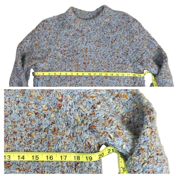 Lou & Grey Women’s Soft Chunky Knit Oversized Turtleneck Sweater Baby Blue Small - Picture 16 of 16